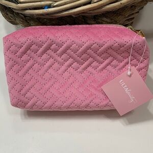 💙 Ulta Beauty Quilted Pink Cosmetic Bag